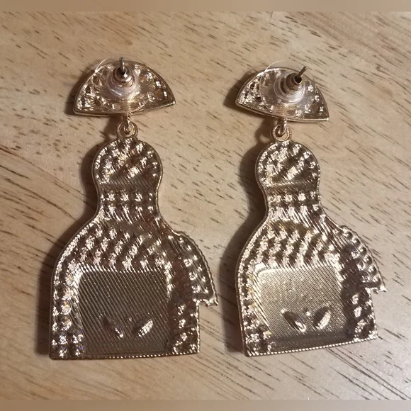 Tequila Faux Rhinestone Drink Earrings NIP - Picture 6 of 6